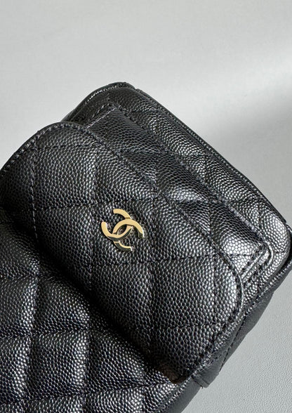 MOCHILA CC MINI 18 NEGRO CAVIAR HARDWARE DORADO CLARO