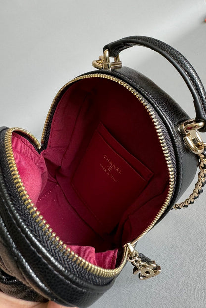MOCHILA CC MINI 18 NEGRO CAVIAR HARDWARE DORADO CLARO