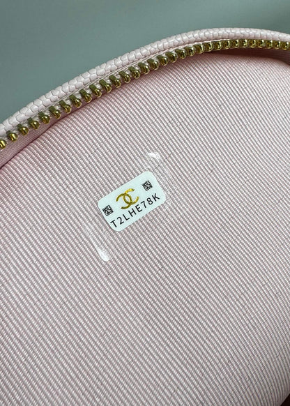 MOCHILA CC MINI 18 ROSA CAVIAR HARDWARE DORADO CLARO