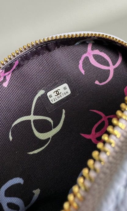 MOCHILA CC MINI 18 BLANCO CAVIAR HARDWARE DORADO CLARO