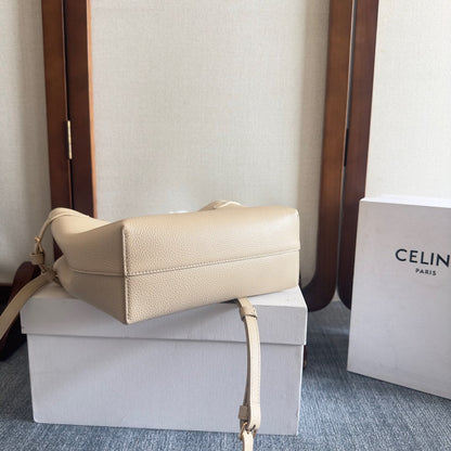 MINI CABAS ANA?S CUIR TRIOMPHE 20 EN PIEL DE BECERRO GRANULADA BEIGE