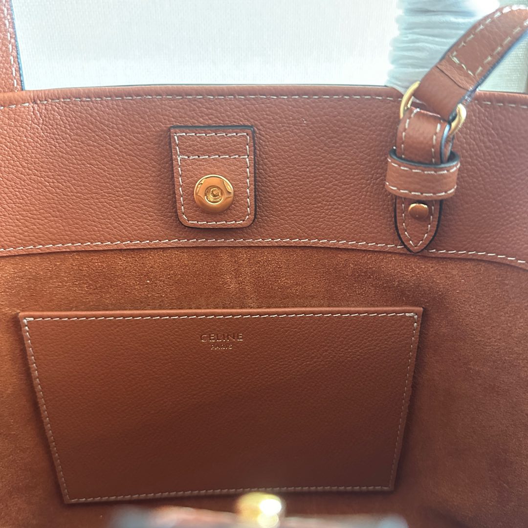 MINI CABAS ANA?S CUIR TRIOMPHE 20 IN BRONZE ORANGE GRAINED CALFSKIN