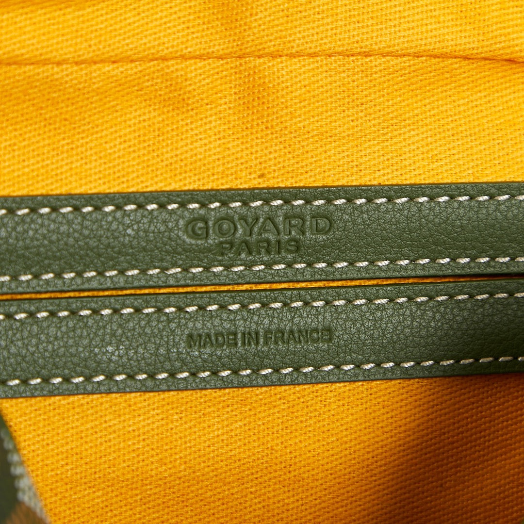 SAC CAP-VERT PM 22 EN TOILE GOYARDINE VERT BOIS