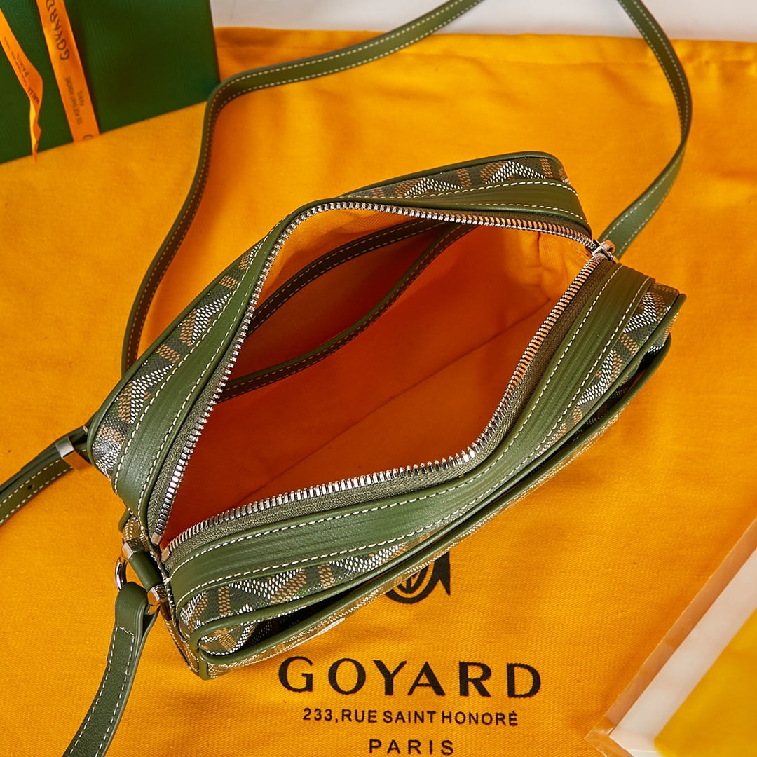 SAC CAP-VERT PM 22 EN TOILE GOYARDINE VERT BOIS