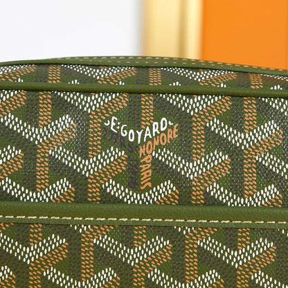 SAC CAP-VERT PM 22 EN TOILE GOYARDINE VERT BOIS