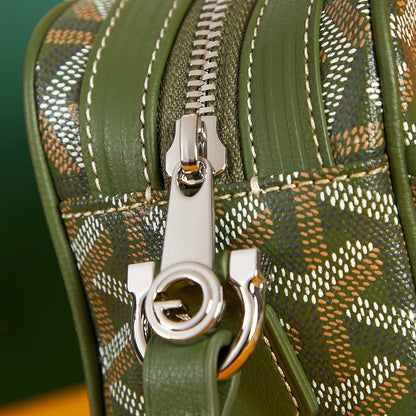 SAC CAP-VERT PM 22 EN TOILE GOYARDINE VERT BOIS