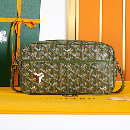 SAC CAP-VERT PM 22 EN TOILE GOYARDINE VERT BOIS