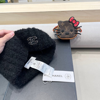 BONNET EN LAINE NOIRE 413326 