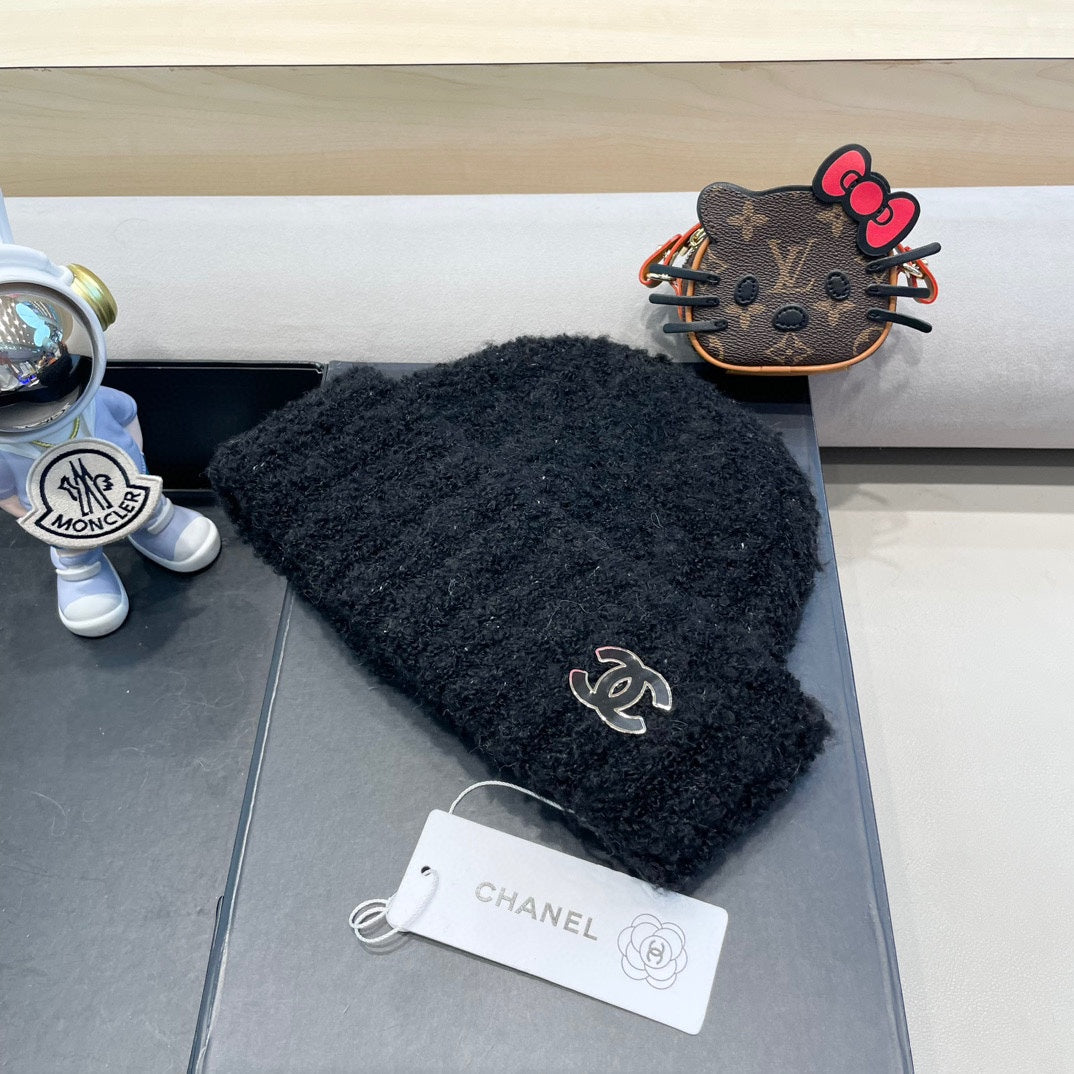 BONNET EN LAINE NOIRE 413326 