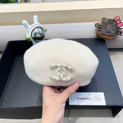 BÉRET EN COTON ET LIN BLANC 417832 
