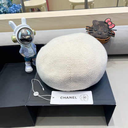 BÉRET EN COTON ET LIN BLANC 417832 