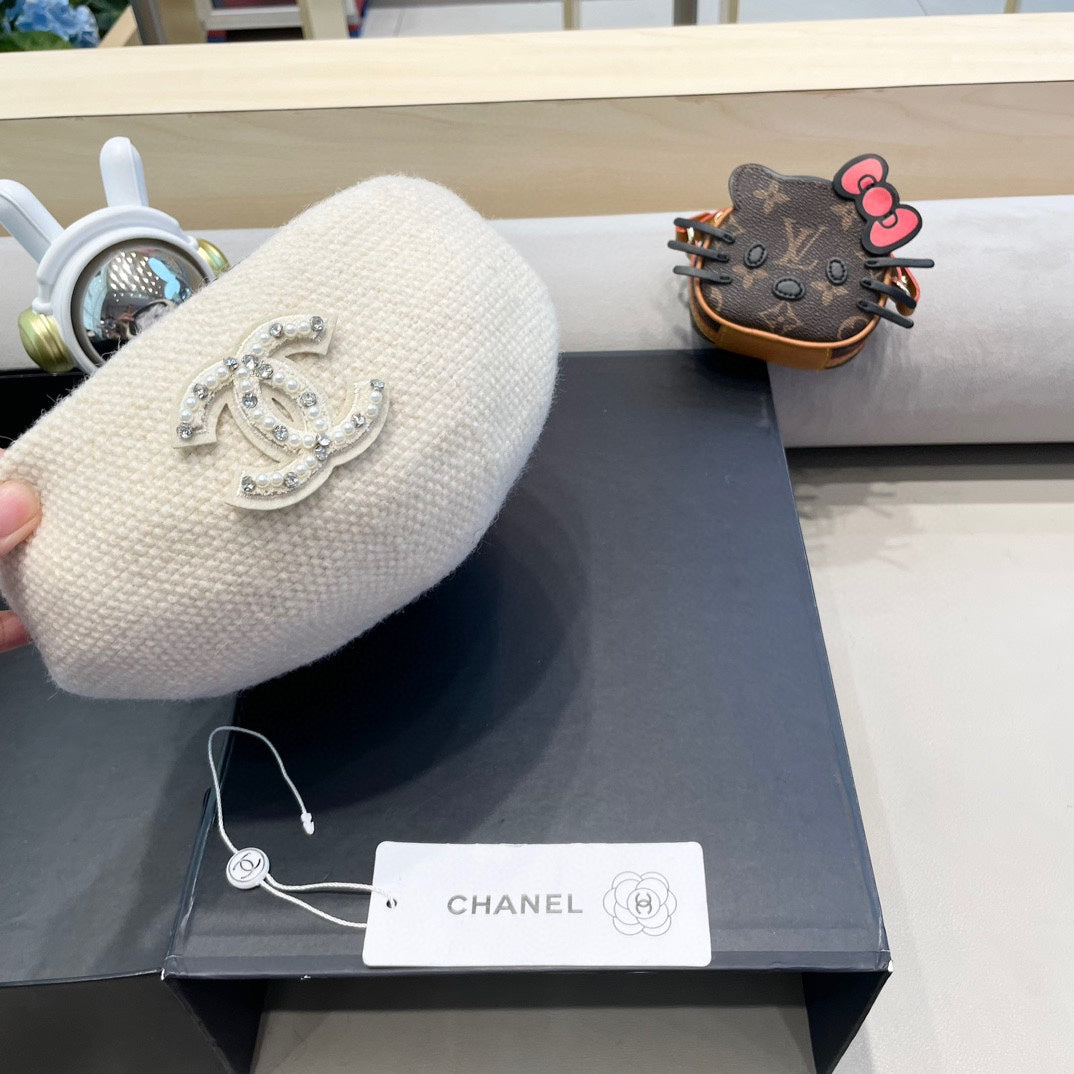 BÉRET EN COTON ET LIN BLANC 417832 