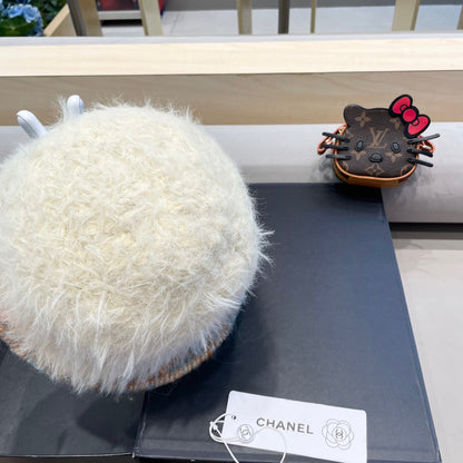CHAPEAU BOB EN FOURRURE D'AGNEAU BISQUE BEIGE 419467