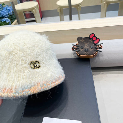 CHAPEAU BOB EN FOURRURE D'AGNEAU BISQUE BEIGE 419467