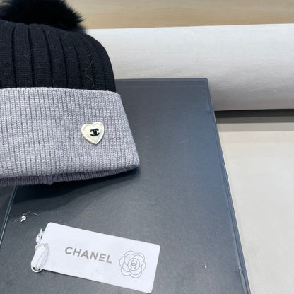 GORRO DE LANA MEZCLA NEGRA Y GRIS CLARO 421050