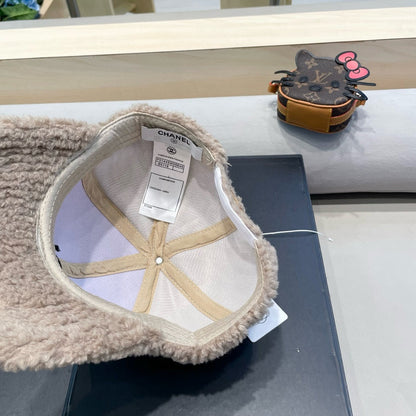 GORRA DE BÉISBOL EN PIEL DE PIEDRA BEIGE CAMEL 422432 