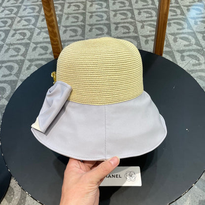 SOMBRERO DE PESCADOR CON LAZO EN RAFIA BEIGE MEZCLA MORADA PÁLIDA 426169 