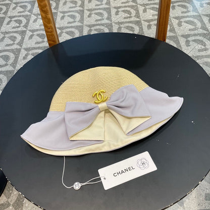 SOMBRERO DE PESCADOR CON LAZO EN RAFIA BEIGE MEZCLA MORADA PÁLIDA 426169 