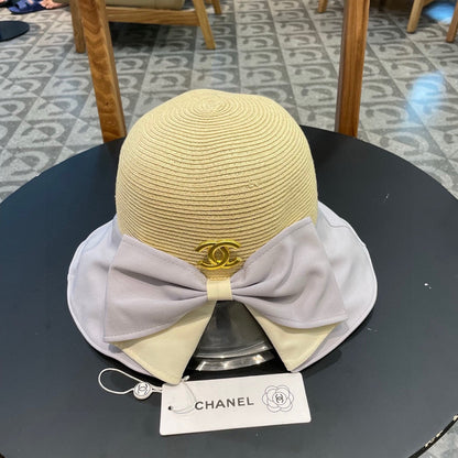 SOMBRERO DE PESCADOR CON LAZO EN RAFIA BEIGE MEZCLA MORADA PÁLIDA 426169 