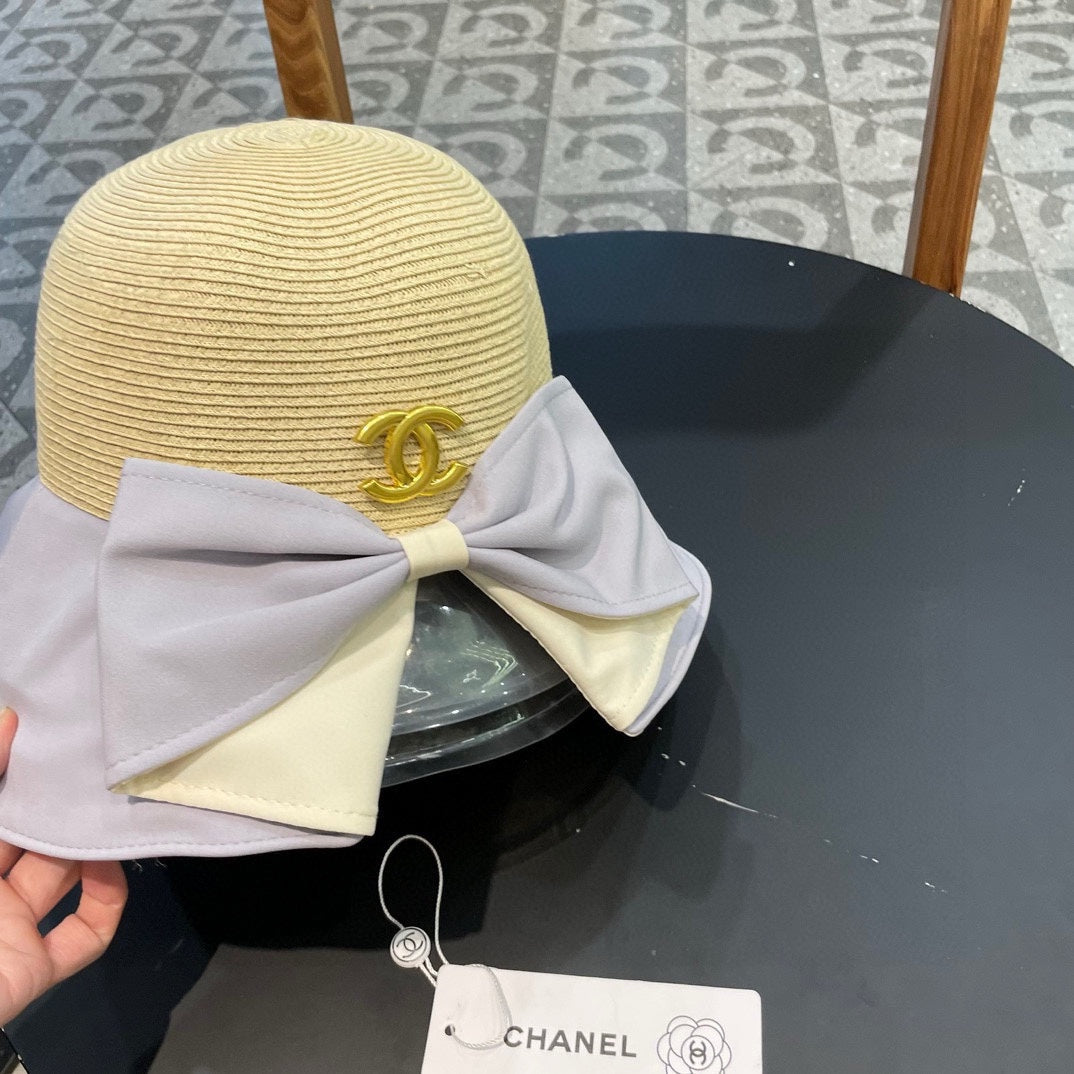 SOMBRERO DE PESCADOR CON LAZO EN RAFIA BEIGE MEZCLA MORADA PÁLIDA 426169 