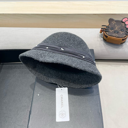 CHAPEAU BOB EN MÉLANGE DE LAINE GRIS SOURIS 426249 