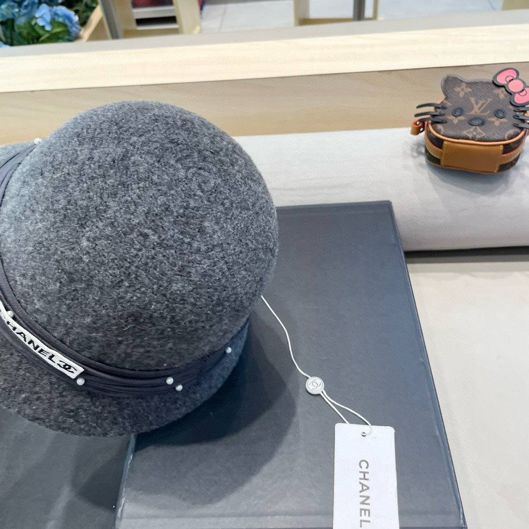 CHAPEAU BOB EN MÉLANGE DE LAINE GRIS SOURIS 426249 