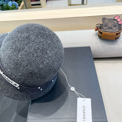 CHAPEAU BOB EN MÉLANGE DE LAINE GRIS SOURIS 426249 