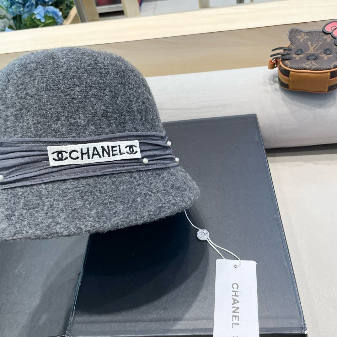CHAPEAU BOB EN MÉLANGE DE LAINE GRIS SOURIS 426249 