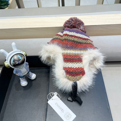 GORRO DE PUNTO ESPONJOSO CON FORRO DE FELPA COLORIDO 428155 