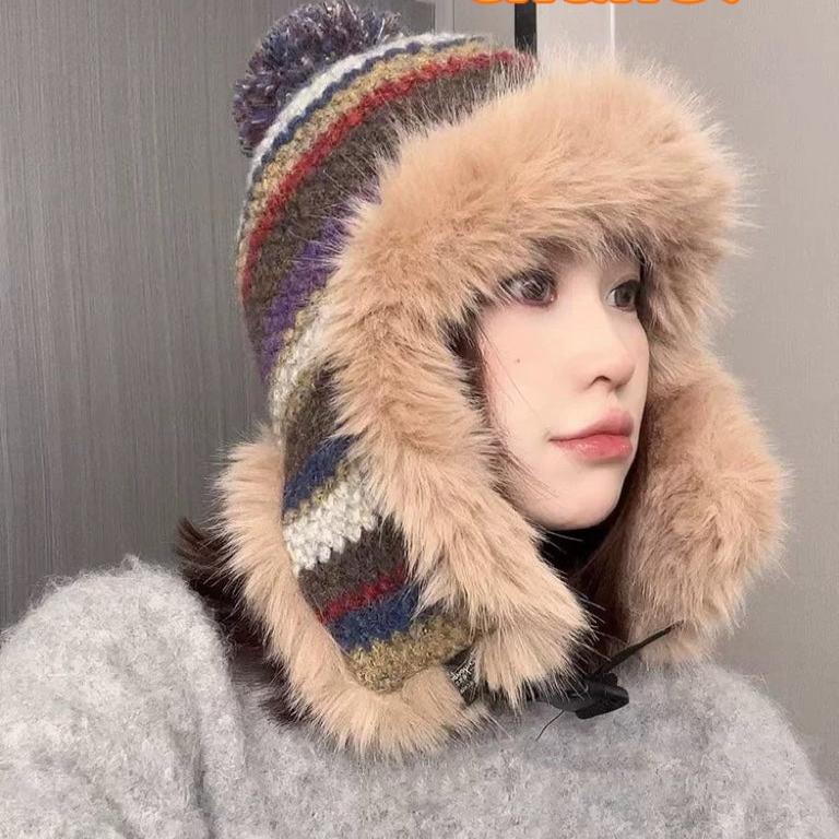 GORRO DE PUNTO ESPONJOSO CON FORRO DE FELPA COLORIDO 428155 