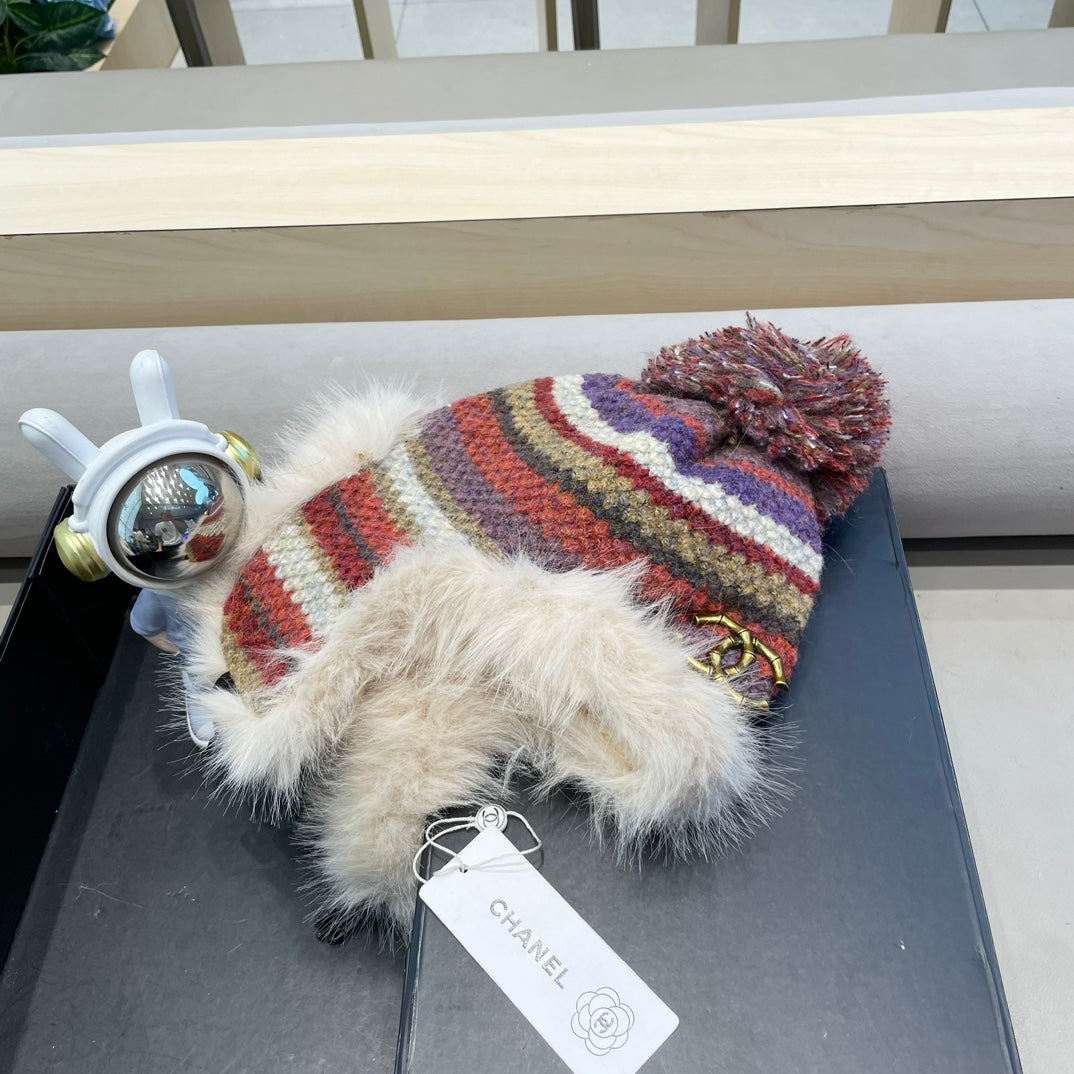 GORRO DE PUNTO ESPONJOSO CON FORRO DE FELPA COLORIDO 428155 