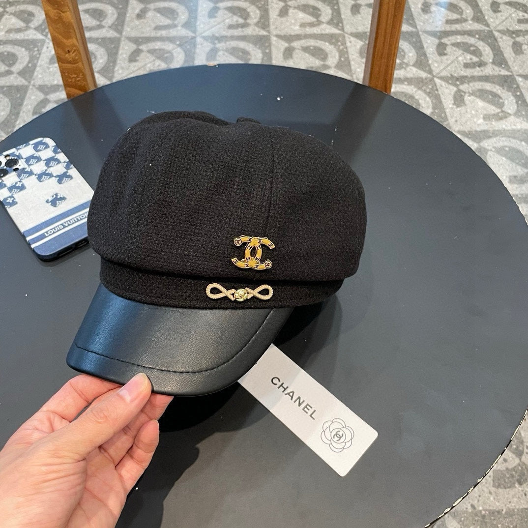 NEWSBOY CAP BLACK 430006