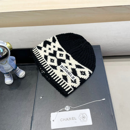 GORRO DE LANA NEGRA MIXTA BLANCA 431698 