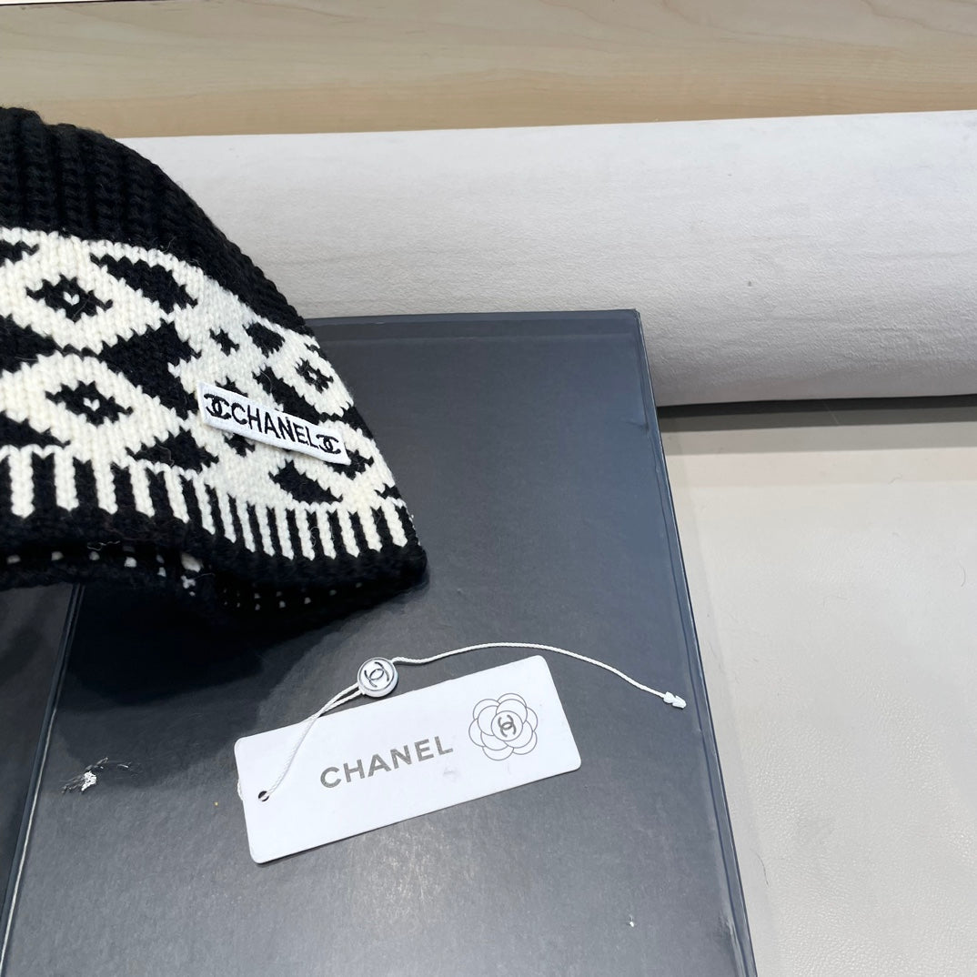 GORRO DE LANA NEGRA MIXTA BLANCA 431698 