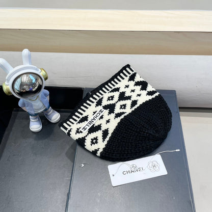 GORRO DE LANA NEGRA MIXTA BLANCA 431698 