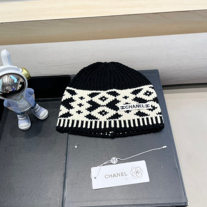 GORRO DE LANA NEGRA MIXTA BLANCA 431698 