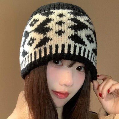 GORRO DE LANA NEGRA MIXTA BLANCA 431698 