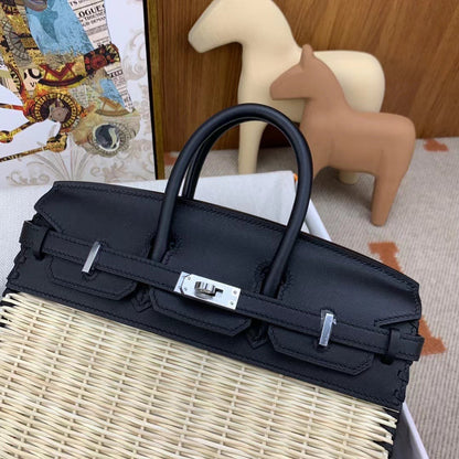HM BIRKIN 25 CM PICNIC NEGRO BAMBÚ Y RATÁN