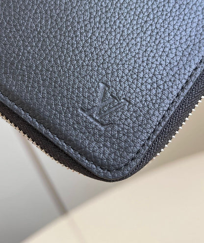 CARTERA VERTICAL ZIPPY 20CM PIEL DE BECERRO NEGRA