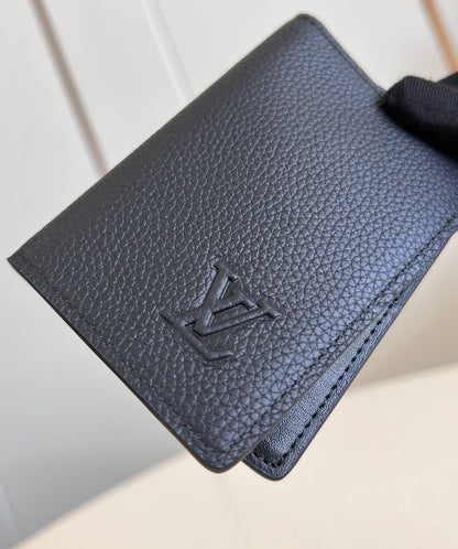 WALLET POCKET ORGANIZER 11CM BLACK CALFSKIN