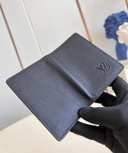 WALLET POCKET ORGANIZER 11CM BLACK CALFSKIN