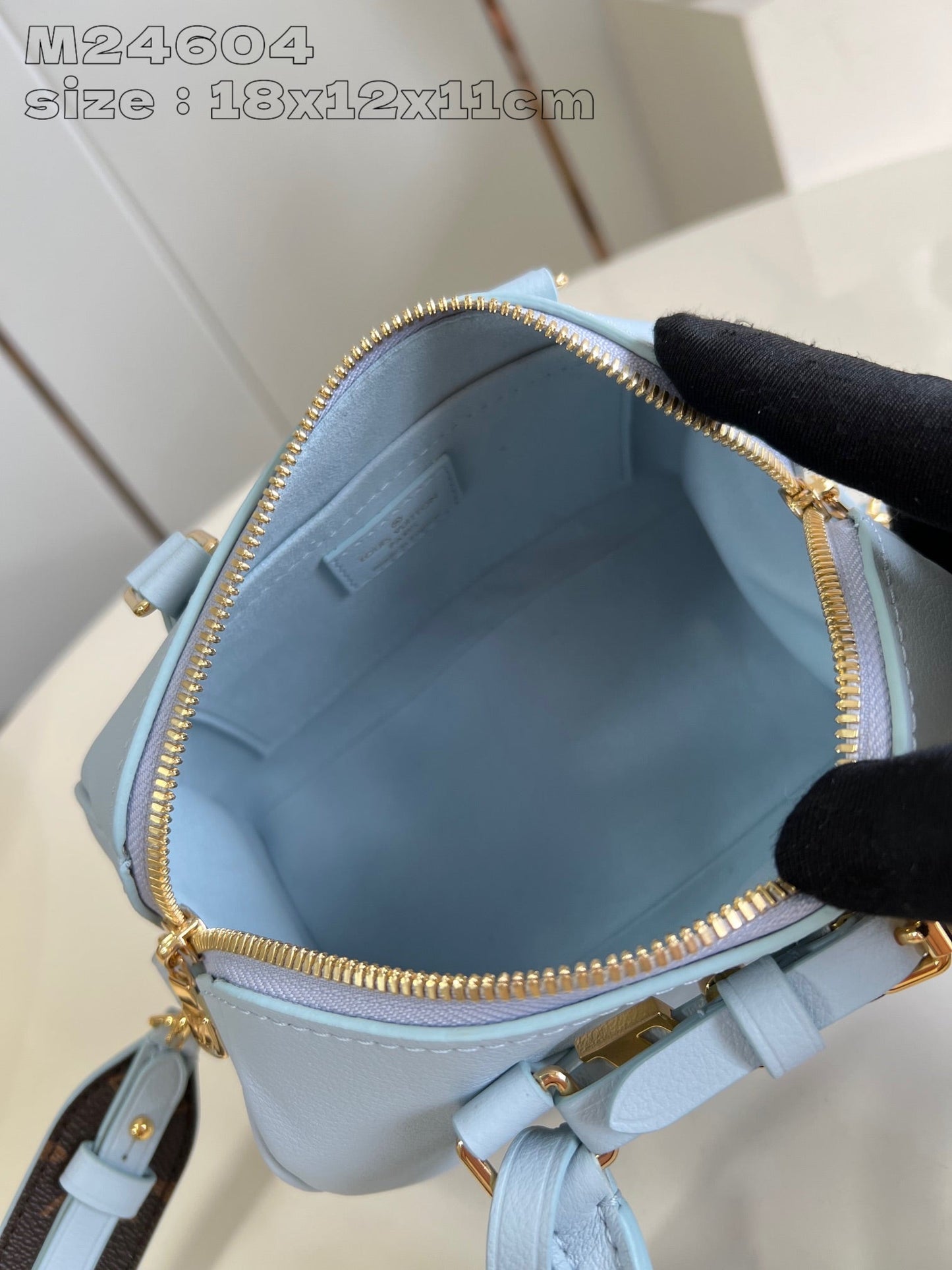 Speedy Bandouliere 18cm Cloud Blue Calfskin