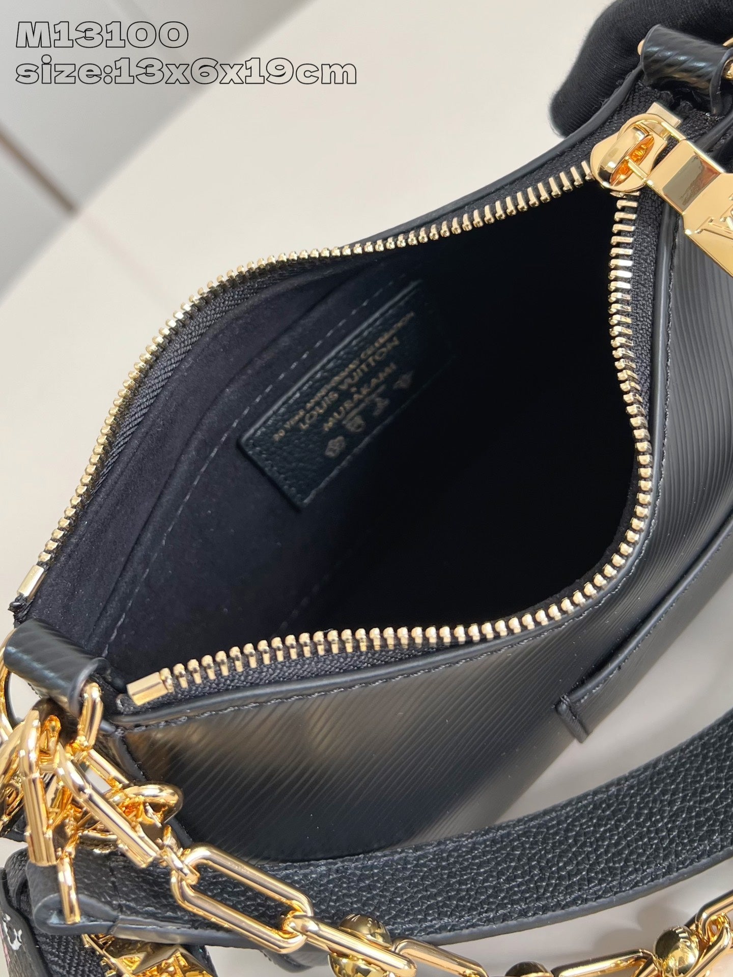 LV Marellini LV x TM Cuir de vache épi noir 203652