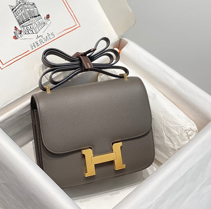 Constance 24 Etain Epsom cuero herrajes dorados