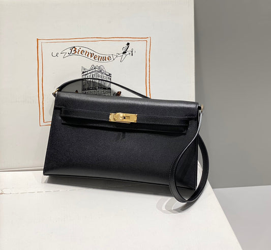 HM Kelly Elan 27cm Cuero Negro Ghw
