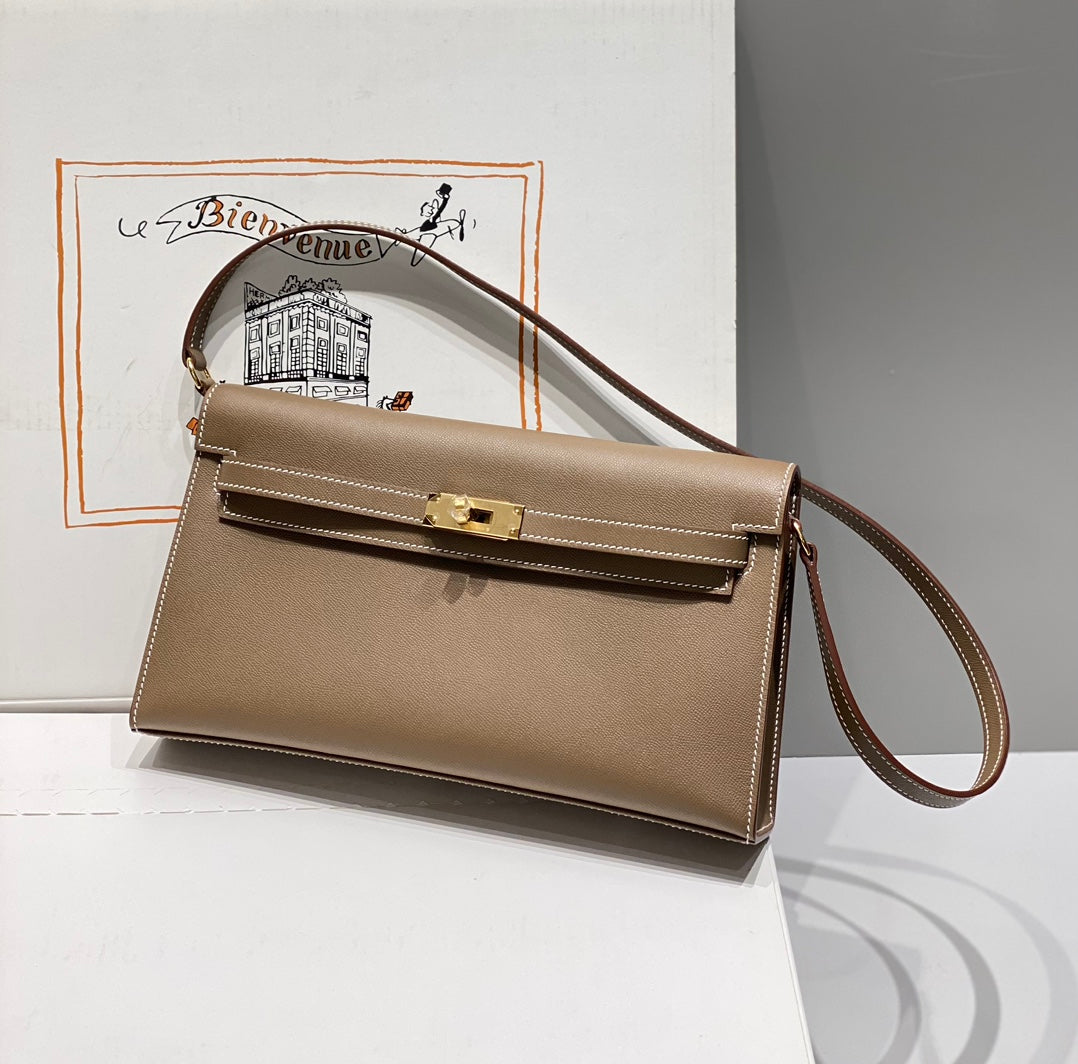 HM Kelly Elan 27cm Cuero Marrón Ghw
