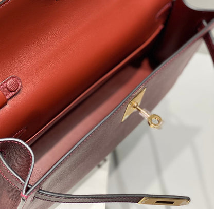 HM Kelly Elan 27cm Cuero Rojo Ghw