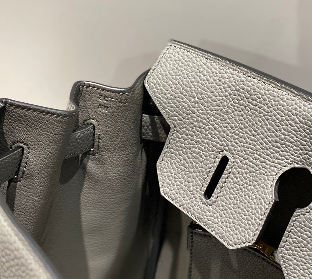 HM BIRKIN 35 CM MEDIANO GRIS TOGO PIEL HIERROS DORADOS