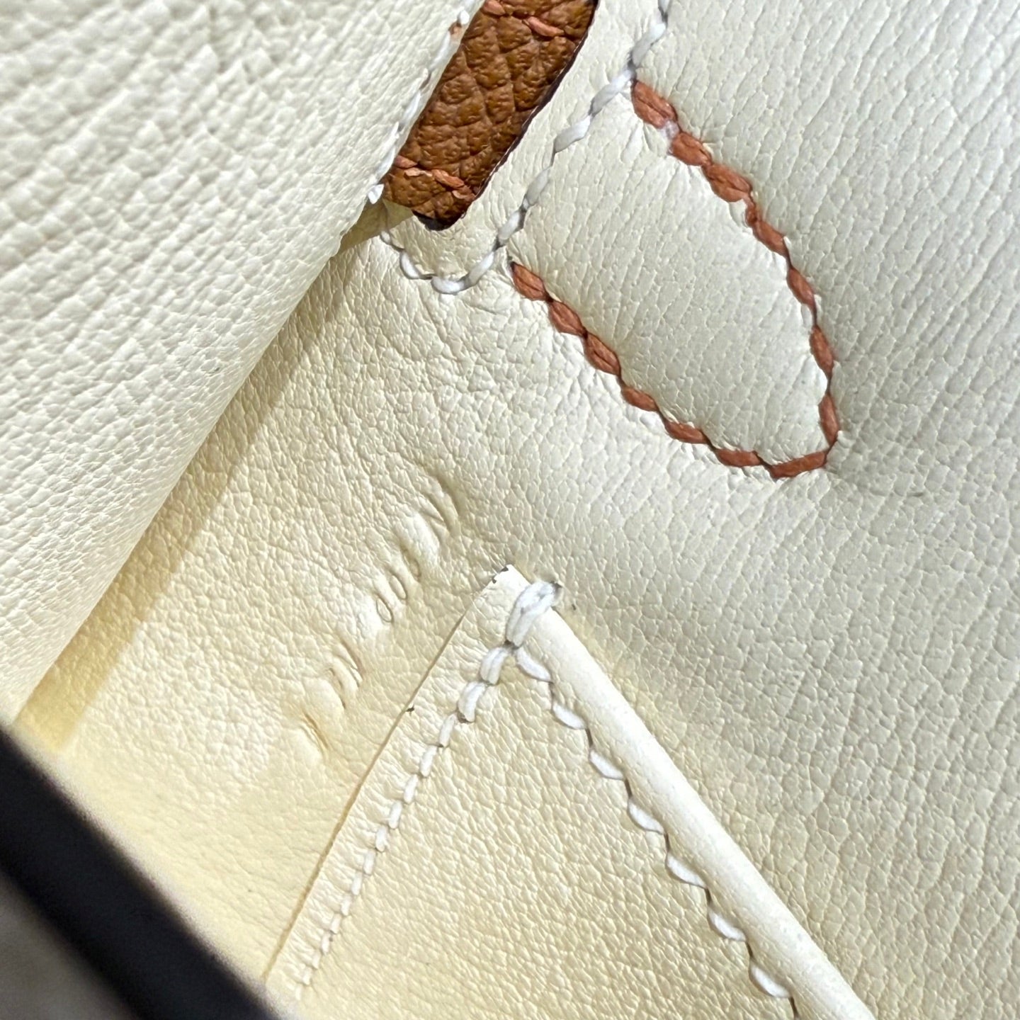 HM Mini Kelly 19 Beige mezcla Chocolate Epsom 243112