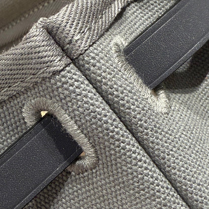 Bolso HM Mini Herbag Gold Buckle 20 en lona gris y piel de vacuno Hunter 243270